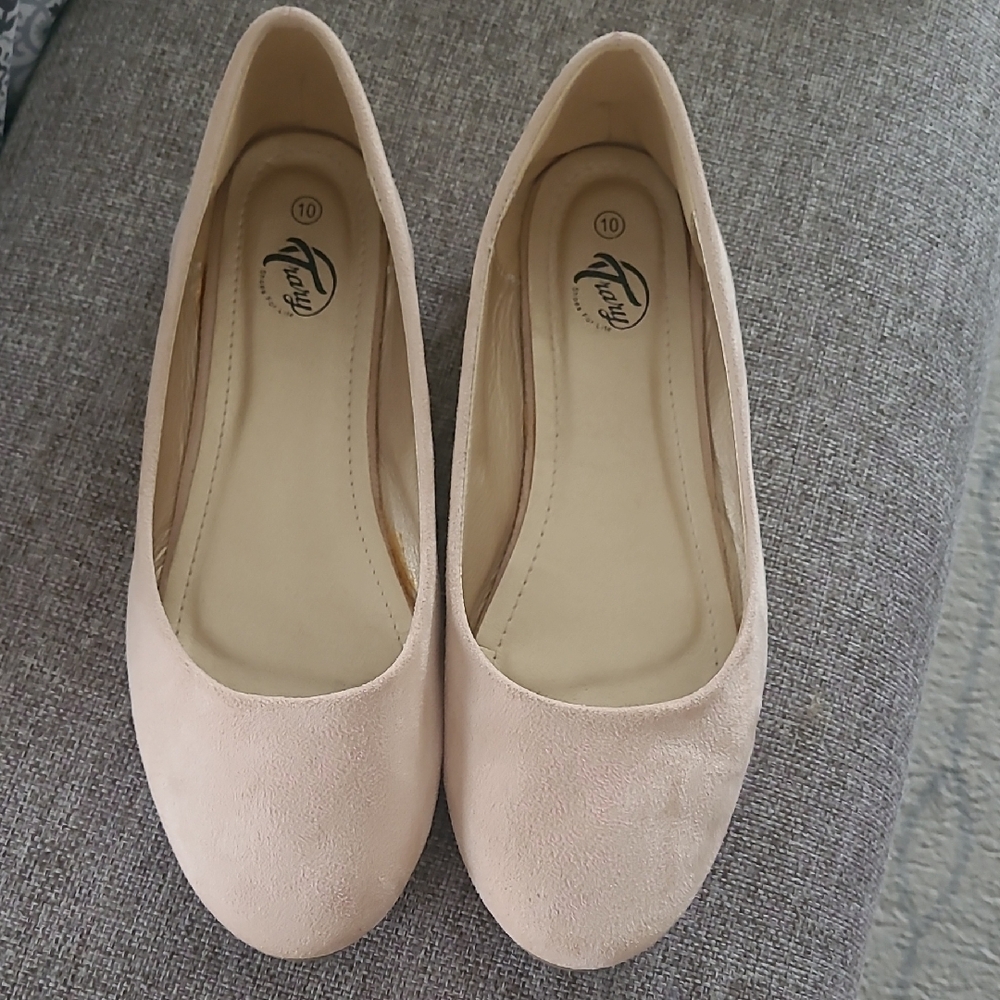 Trary Tan Flats Elegant Suede Loafers